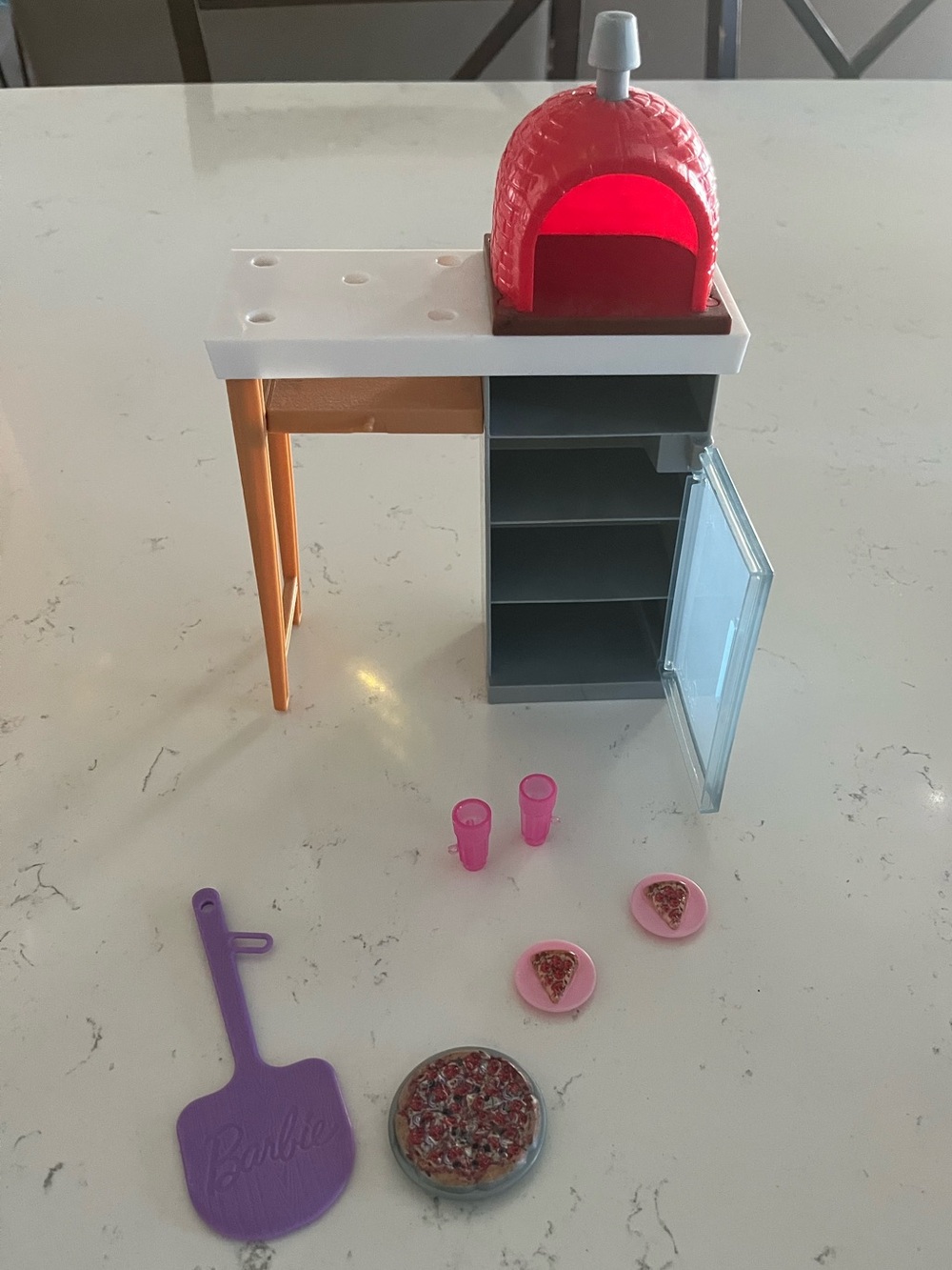 Barbie Brick Pizza Oven Set